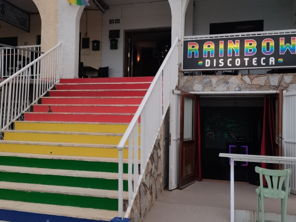 Rainbow disco entrance La Marina